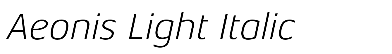 Aeonis Light Italic